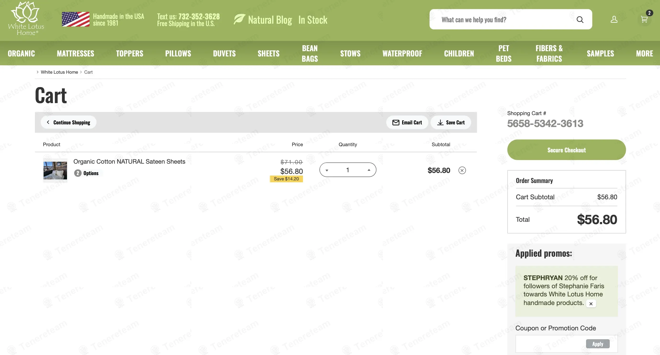 White Lotus Home coupon code: 20% off with STEPHRYAN. Tested and valid as 9 months ago.
