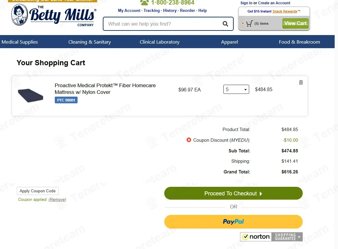 Betty Mills coupon code: $10 off with MYEDU. Tested and valid as 6 months ago.