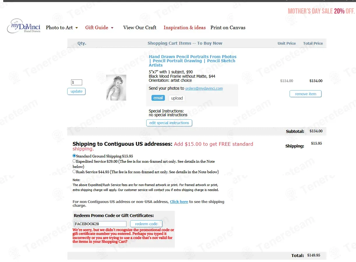 MyDaVinci coupon code: 28% off with FACEBOOK28. Tested and valid as 2 months ago.