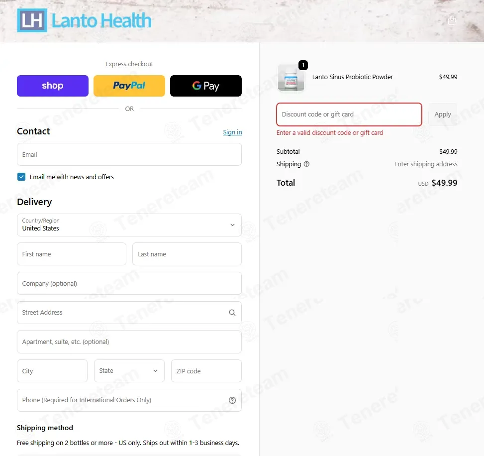 Lanto Health coupon code: 10% off with LXZ-KDA2RH6. Tested and valid as 3 months ago.