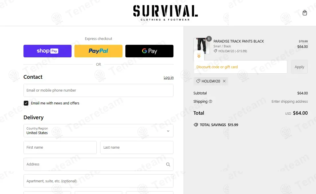 Survival Miami coupon code: 20% off with HOLIDAY20. Tested and valid as 1 year ago.