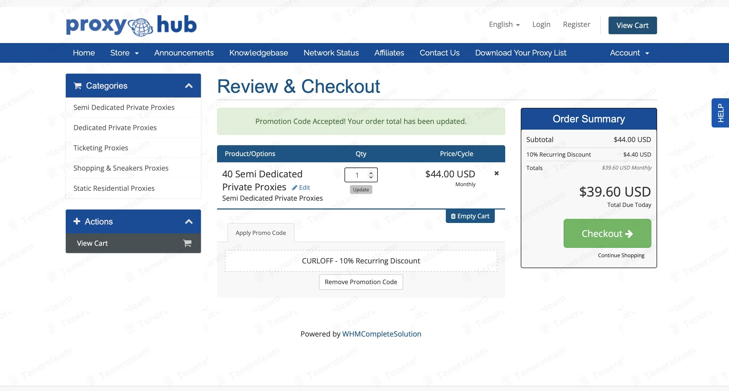 Proxy-Hub coupon code: 10% off with CURLOFF. Tested and valid as 4 weeks ago.