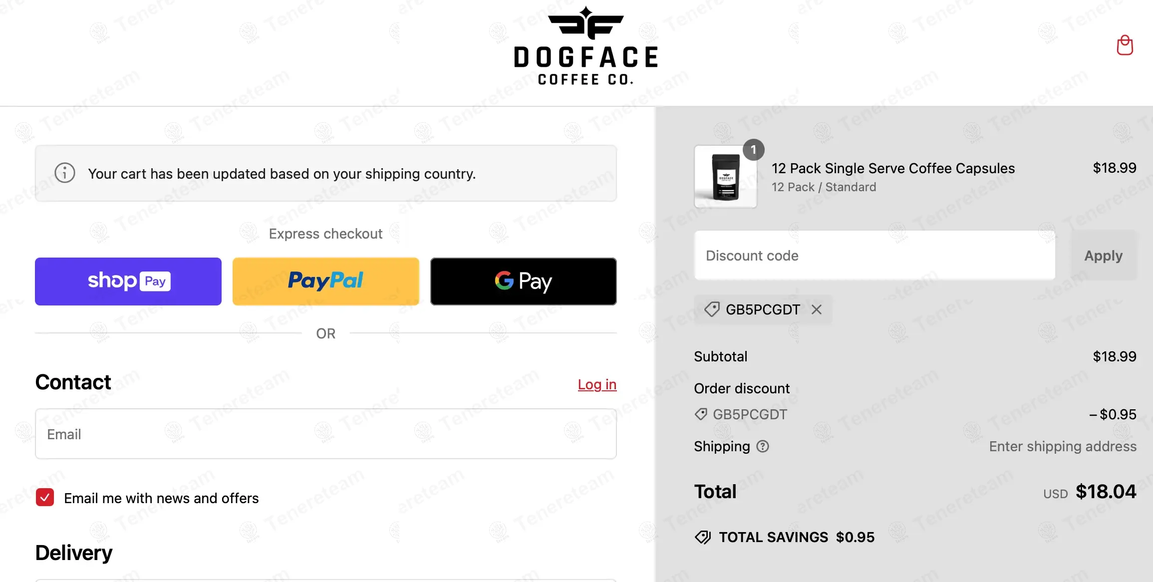 DogFace Coffee Company coupon code: 5% off with GB5PCGDT. Tested and valid as 1 year ago.