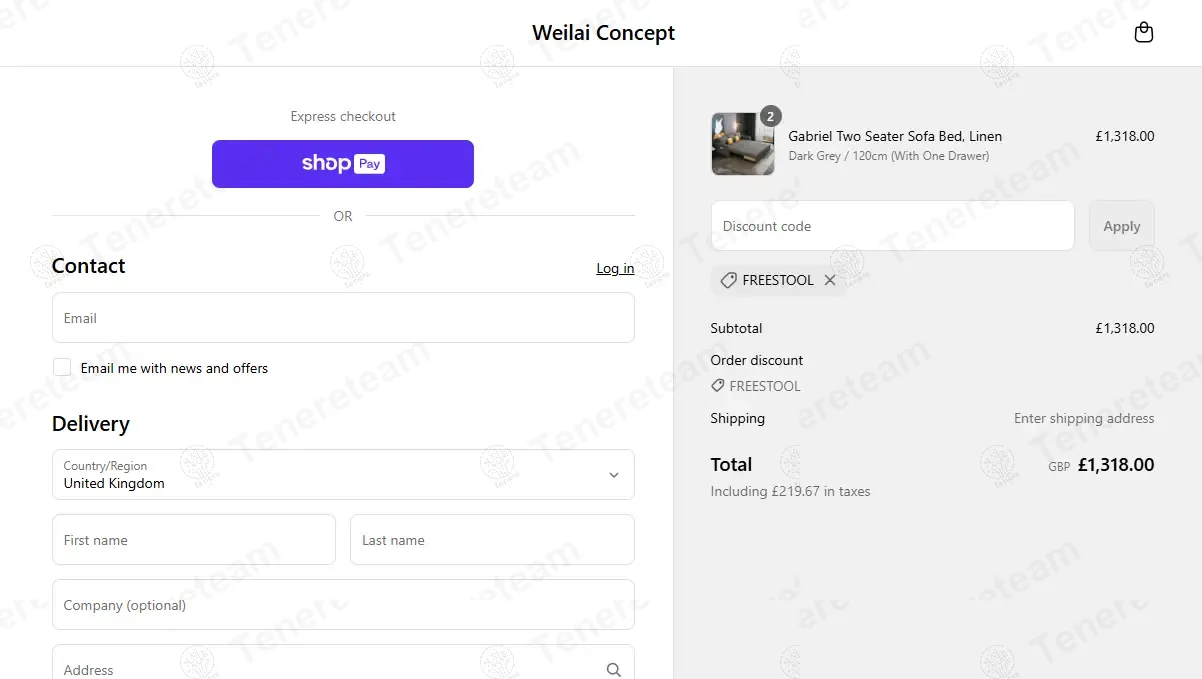 Weilai Concept coupon code: Sale off with FREESTOOL. Tested and valid as 1 year ago.