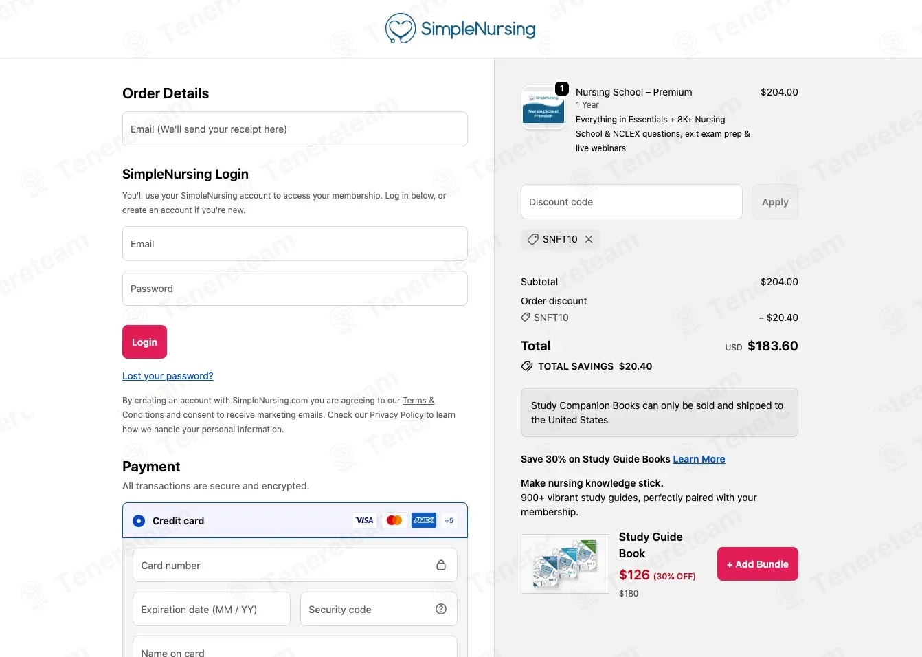 Simple Nursing coupon code: 10% off with SNFT10. Tested and valid as 1 week ago.