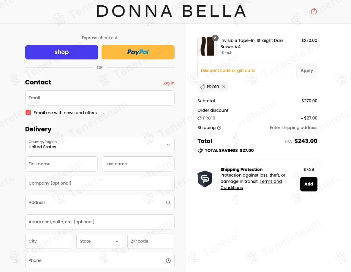 Donna Bella Hair coupon code: 10% off with PRO10. Tested and valid as 7 months ago.