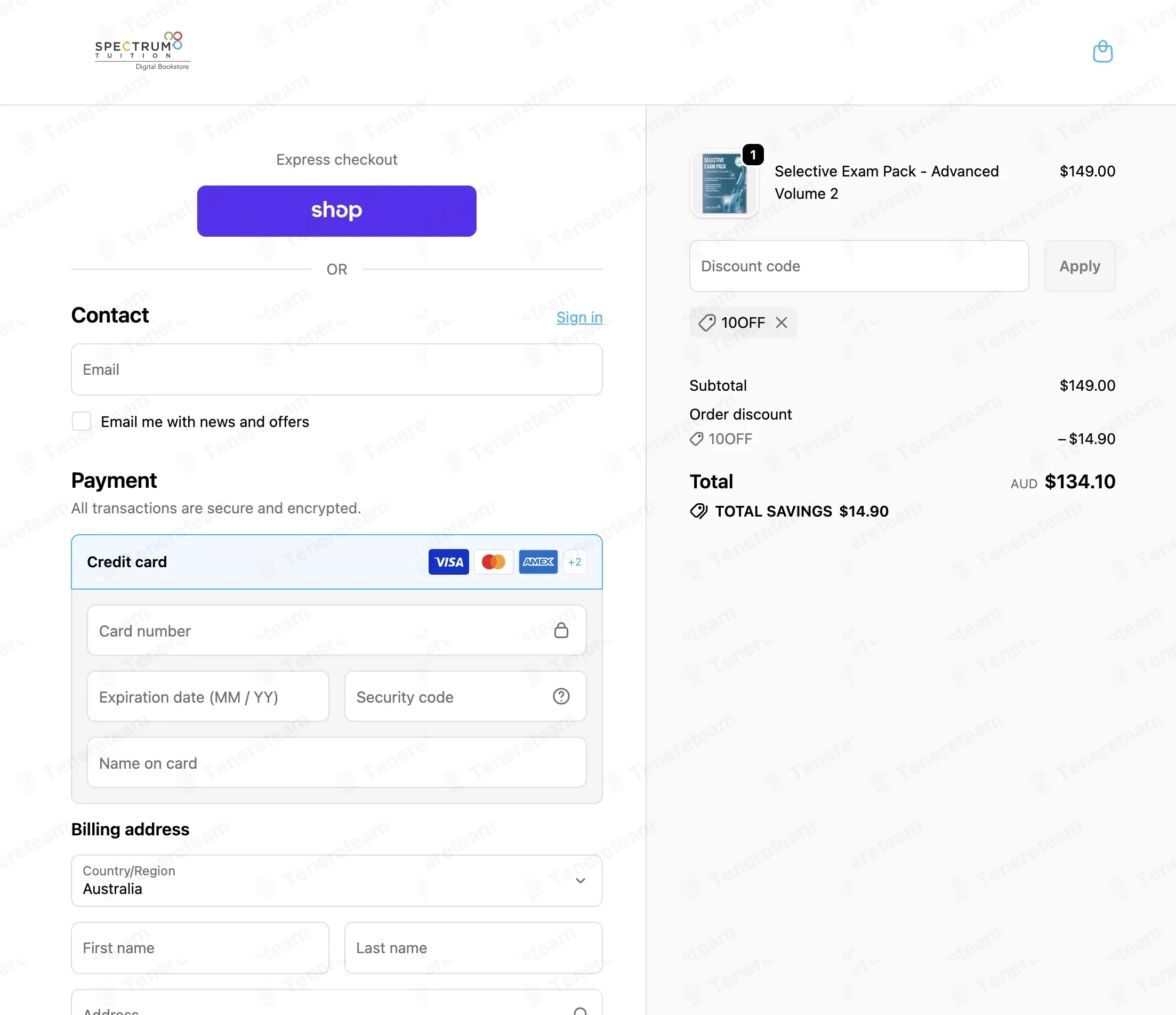 Spectrum Tuition Digital Shop coupon code: 10% off with 10OFF. Tested and valid as 1 day ago.