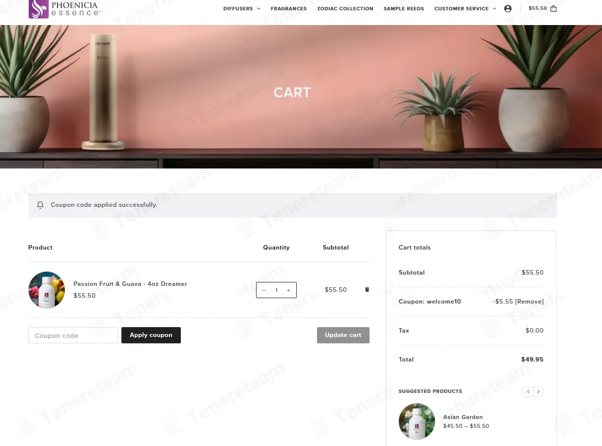 Phoenicia Essence coupon code: 10% off with WELCOME10. Tested and valid as 3 days ago.
