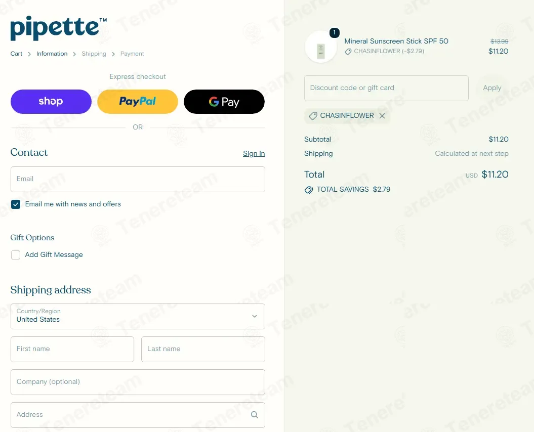 Pipette Baby coupon code: 20% off with CHASINFLOWER. Tested and valid as 1 month ago.