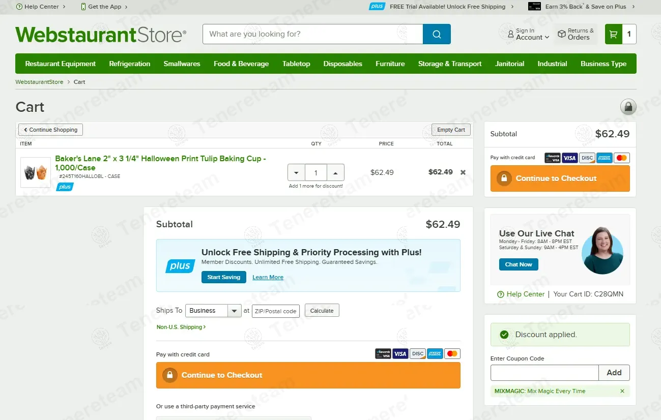 Webstaurant Store coupon code: 10% off with MIXMAGIC. Tested and valid as 9 months ago.