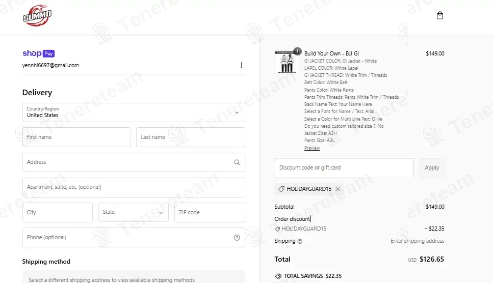 Summo Sports coupon code: 15% off with HOLIDAYGUARD15. Tested and valid as 1 month ago.