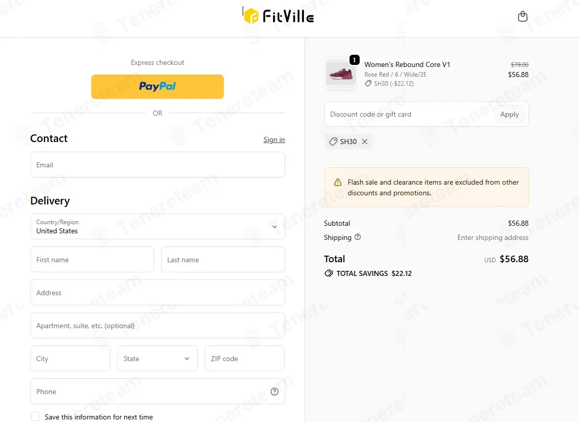 The FitVille coupon code: 30% off with SH30. Tested and valid as 1 month ago.