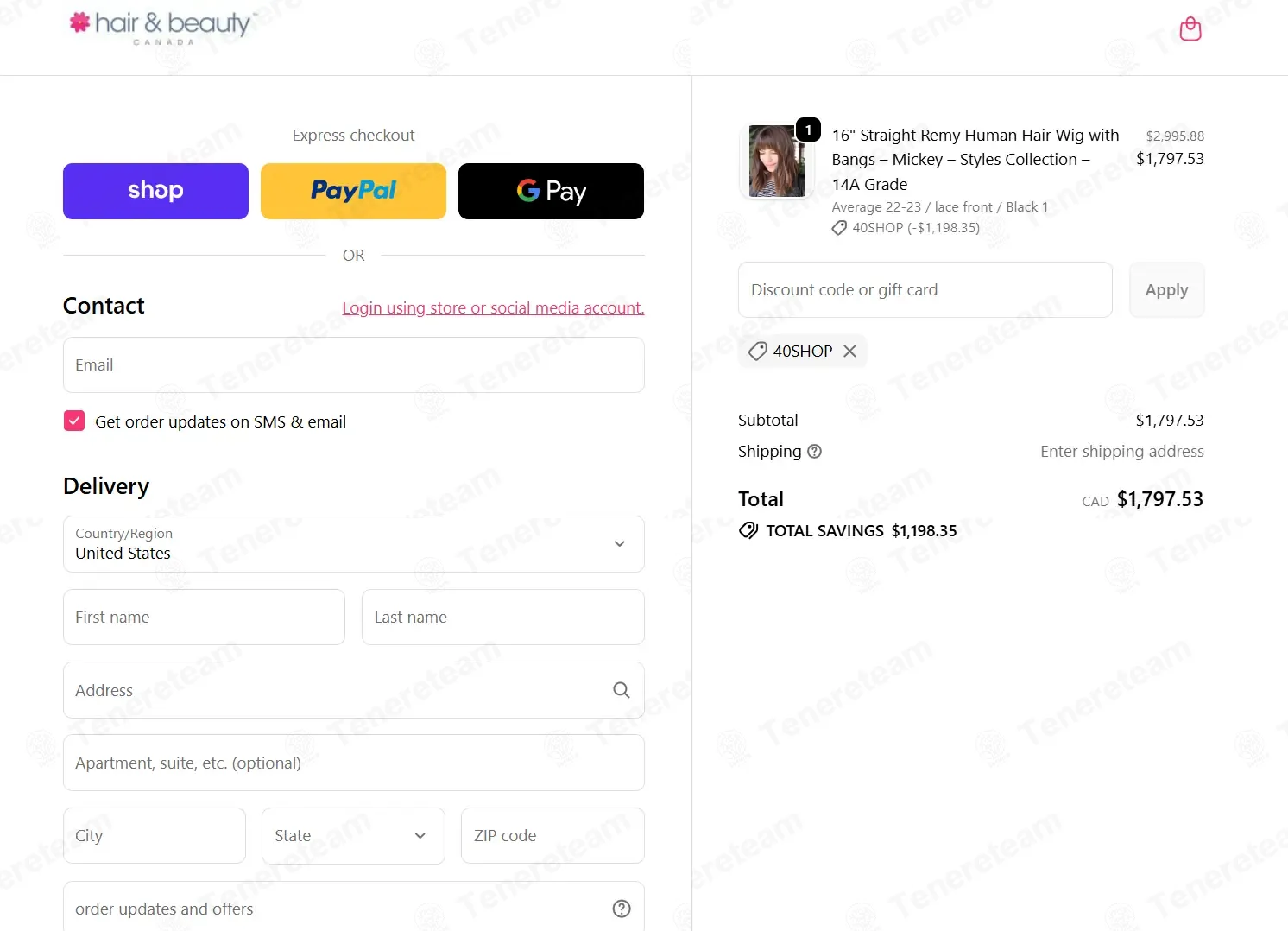 Beauty Supply Store coupon code: 40% off with 40SHOP. Tested and valid as 3 weeks ago.