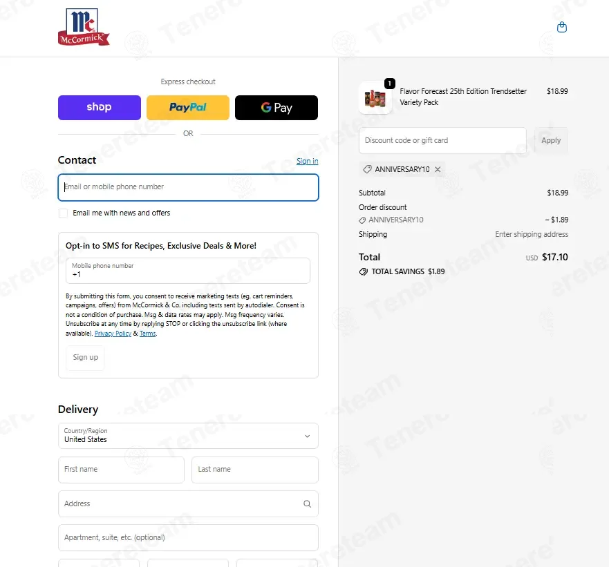 Mccormick apply coupon code