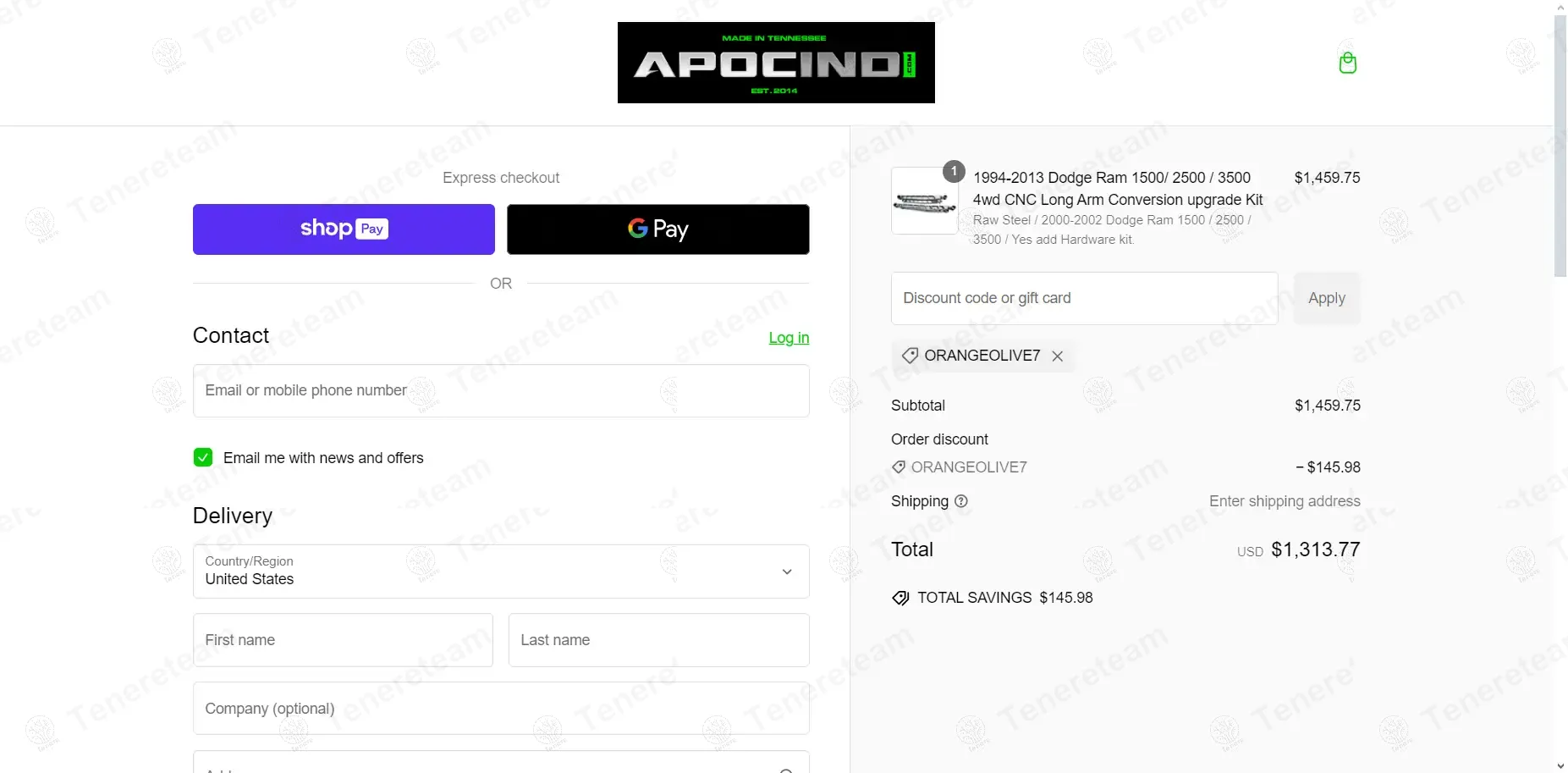 Apoc Industries coupon code: 10% off with ORANGEOLIVE7. Tested and valid as 1 year ago.