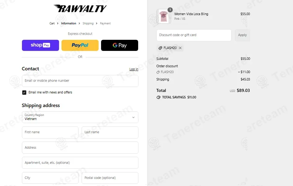 Rawyalty Clothing coupon code: 20% off with FLASH20. Tested and valid as 8 months ago.