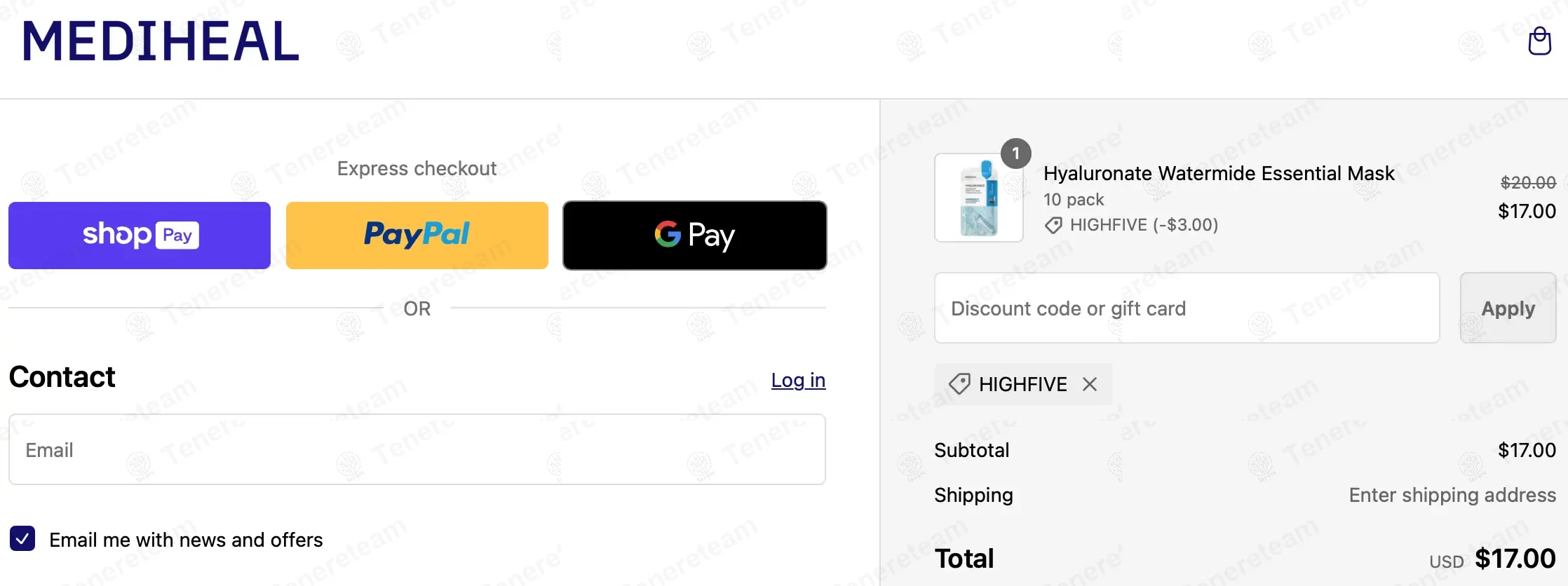 Mediheal Us coupon code: 15% off with HIGHFIVE. Tested and valid as 9 months ago.