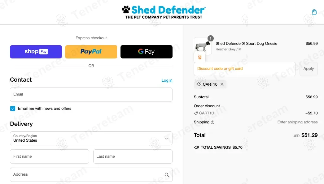Shed Defender coupon code: 10% off with CART10. Tested and valid as 1 year ago.