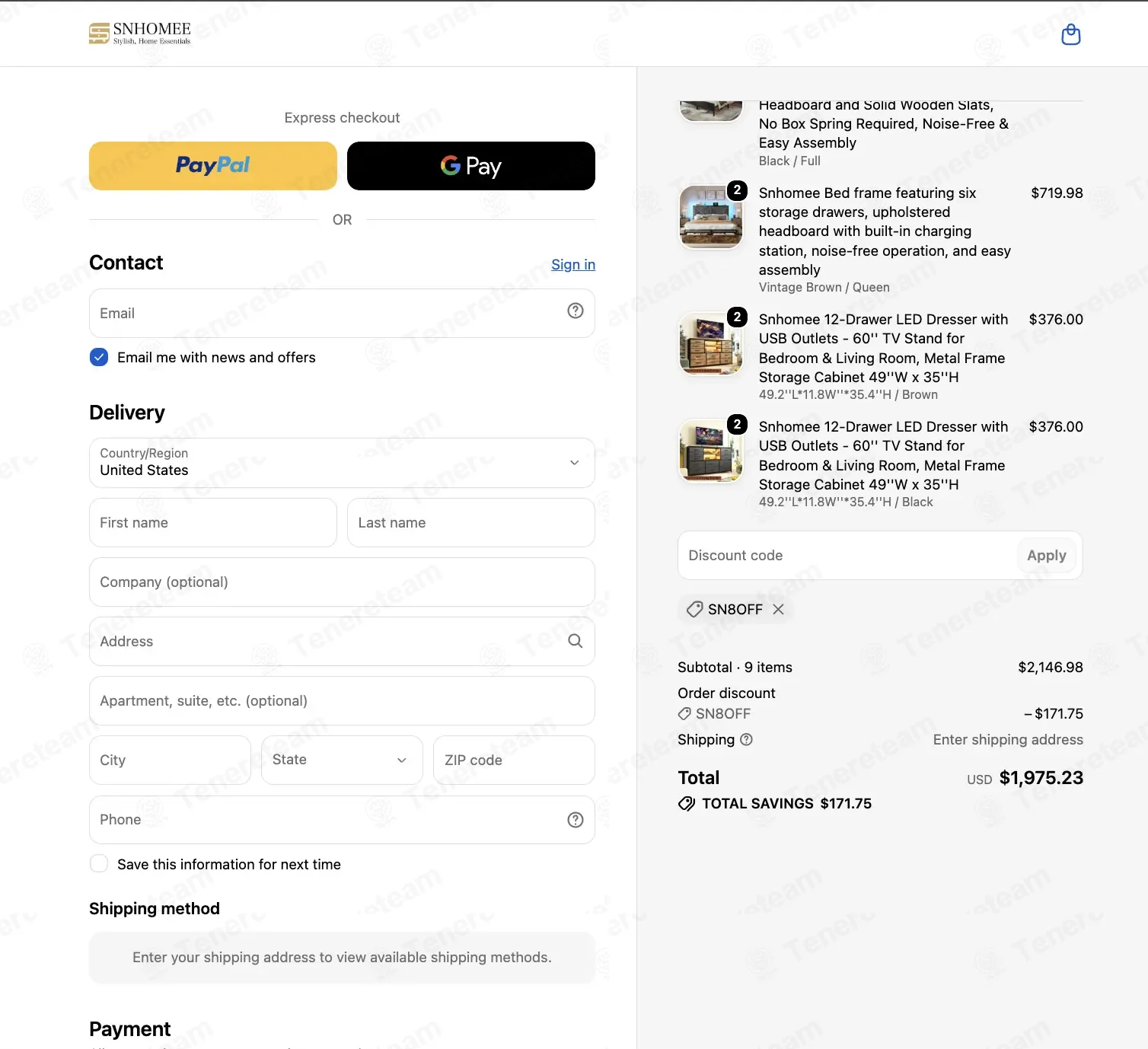 Snhomee US apply coupon code