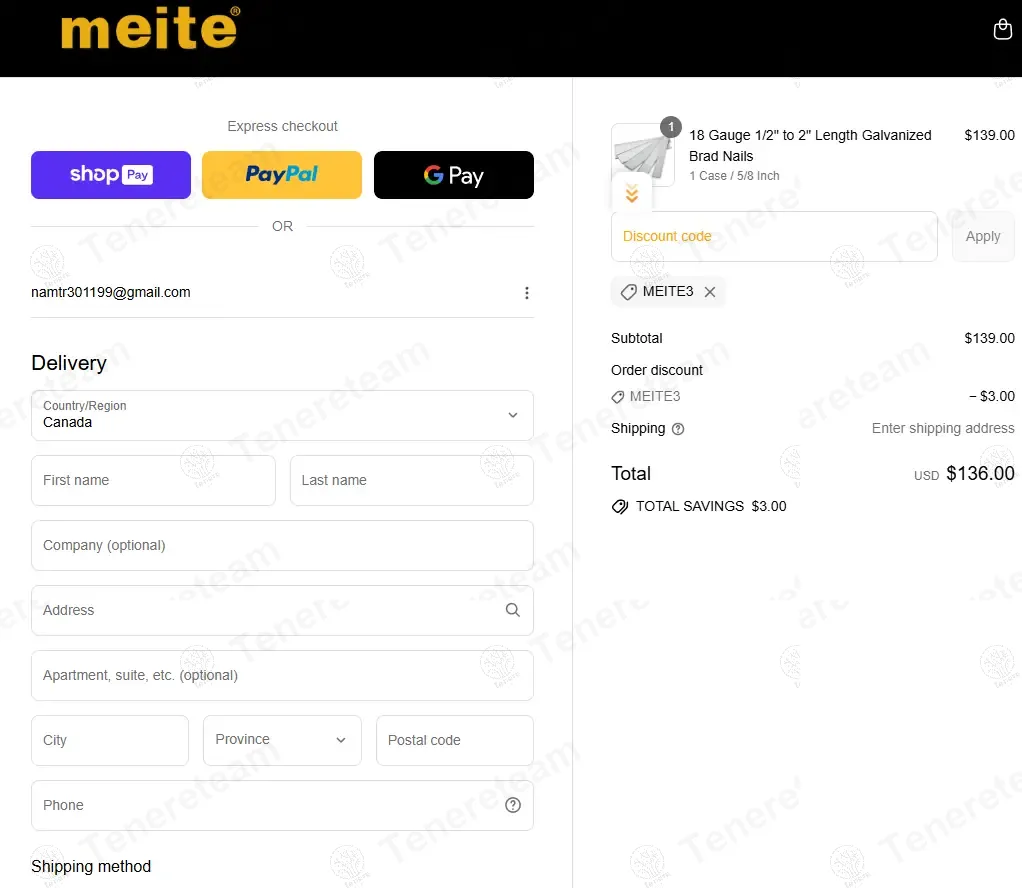 Meite USA apply coupon code