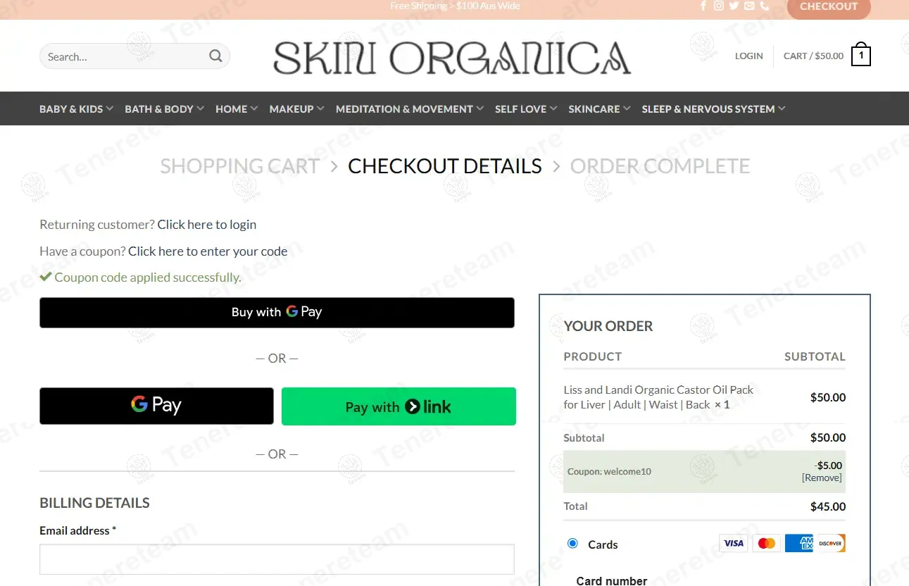 Skin Organica coupon code: 10% off with WELCOME10. Tested and valid as 1 year ago.