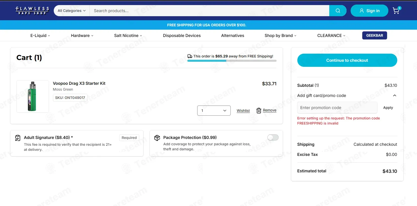 Flawless Vape Shop coupon code: Sale off with FREESHIPPING. Tested and valid as 1 month ago.