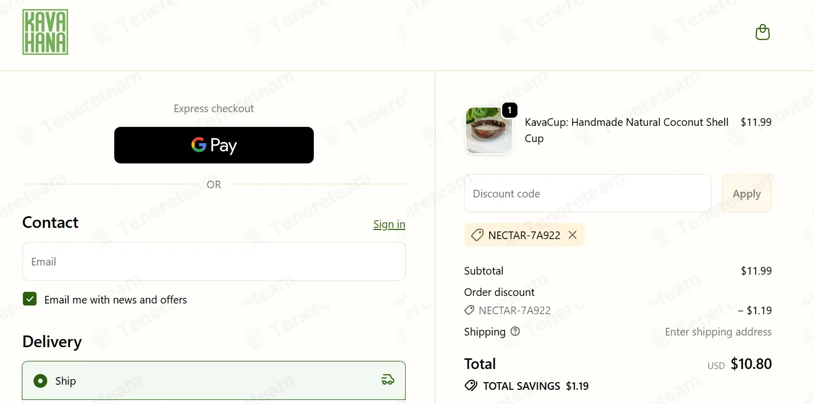 Shop Kavahana coupon code: 10% off with NECTAR-7A922. Tested and valid as 1 week ago.