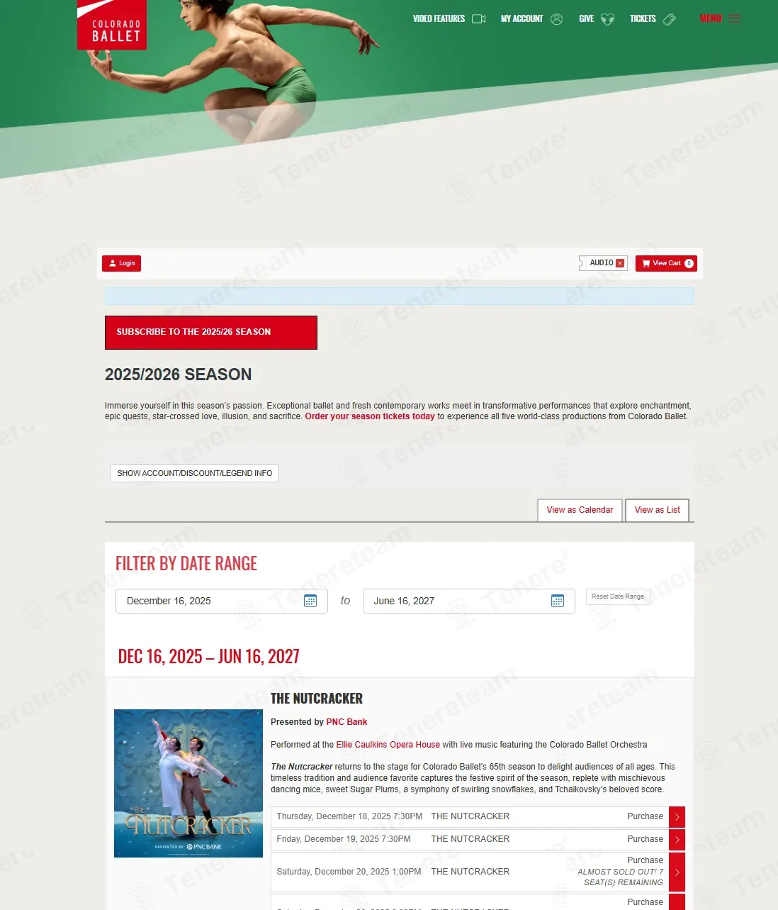Colorado Ballet apply coupon code