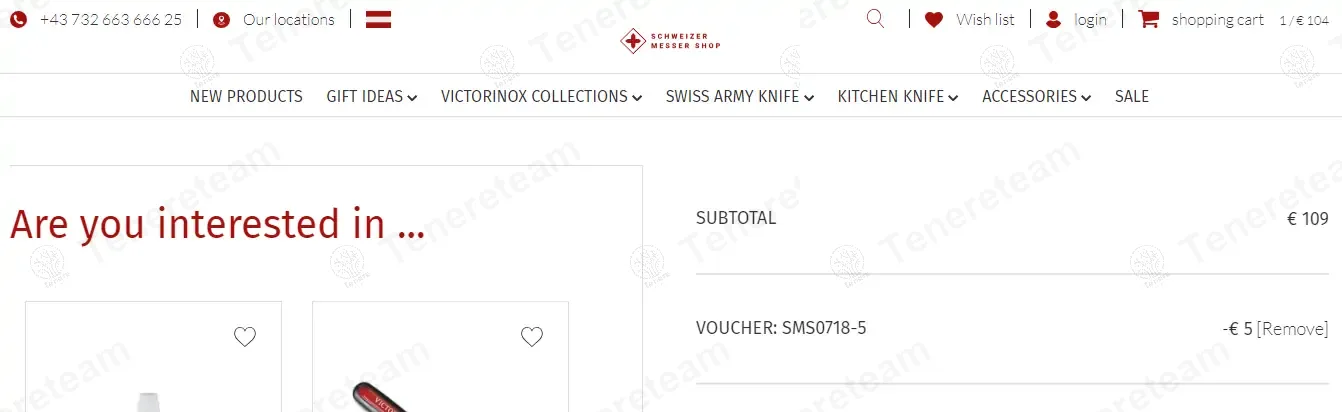 Schweizer Messer Shop AT coupon code: €5 off with SMS0718-5. Tested and valid as 1 year ago.