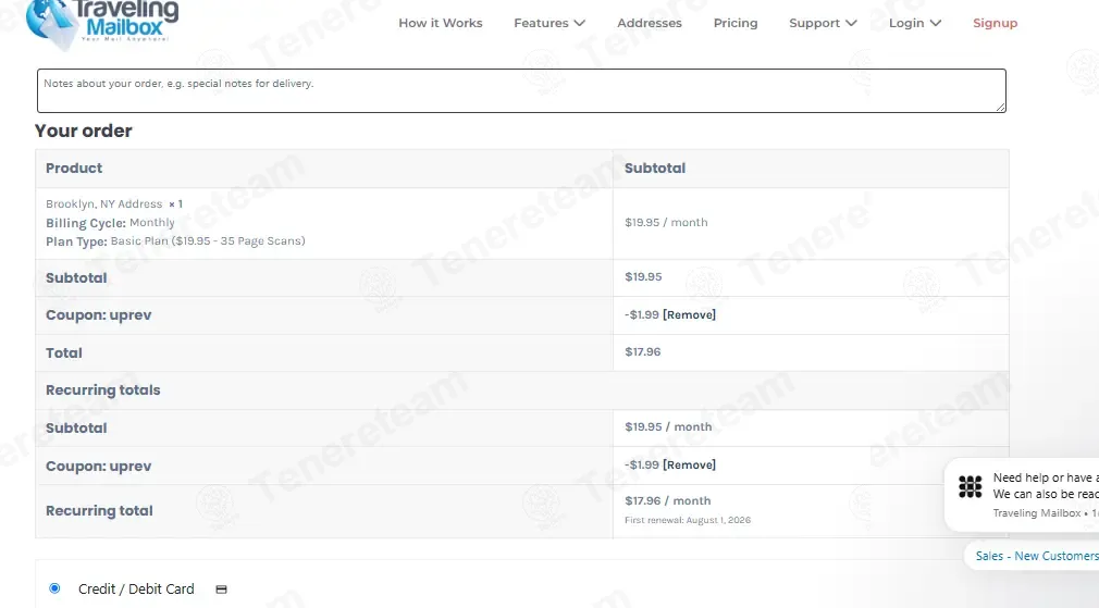 Traveling Mailbox coupon code: 10% off with uprev. Tested and valid as 2 months ago.