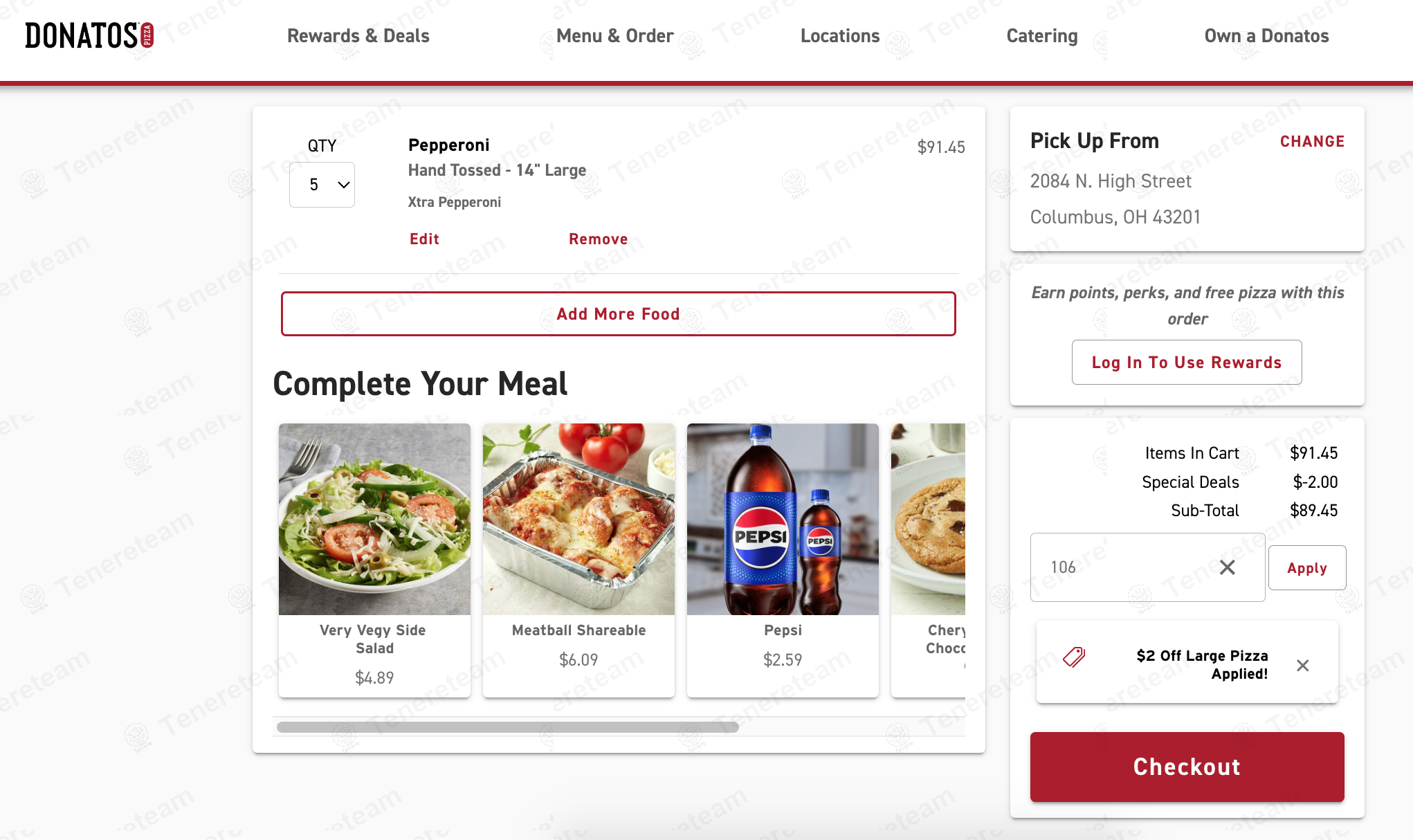 Donatos Pizza coupon code: $2 off with 106. Tested and valid as 1 year ago.