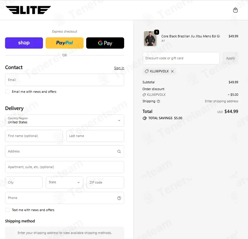 Elite Sports coupon code: $5 off with KLLX6PVDLX. Tested and valid as 1 month ago.
