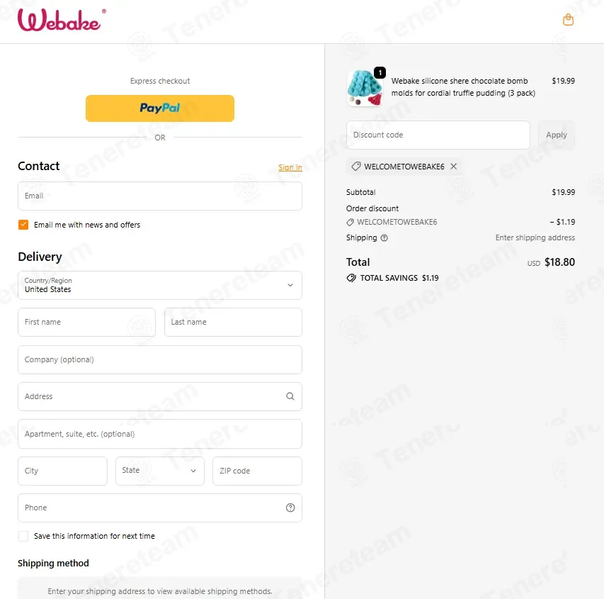 Webake coupon code: 6% off with welcometoWebake6. Tested and valid as 3 months ago.