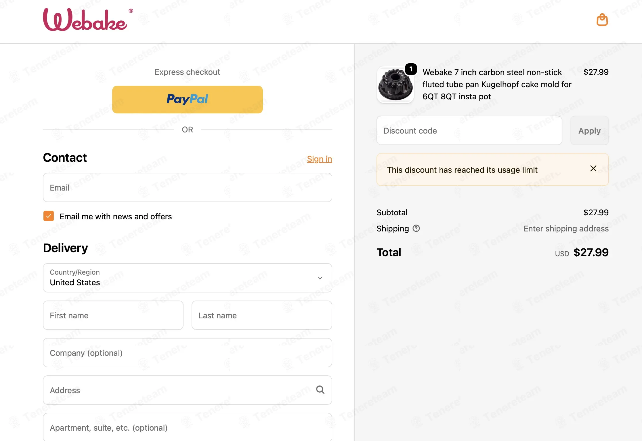 Webake coupon code: 6% off with welcometoWebake6. Tested and valid as 3 months ago.