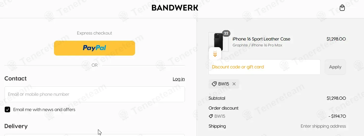 Bandwerk coupon code: 15% off with BW15. Tested and valid as 7 months ago.