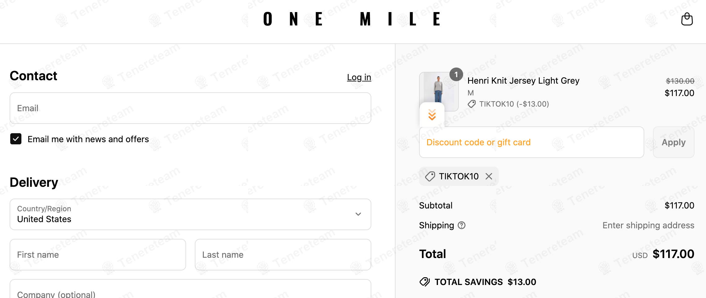 One Mile The Label coupon code: 10% off with TIKTOK10. Tested and valid as 9 months ago.