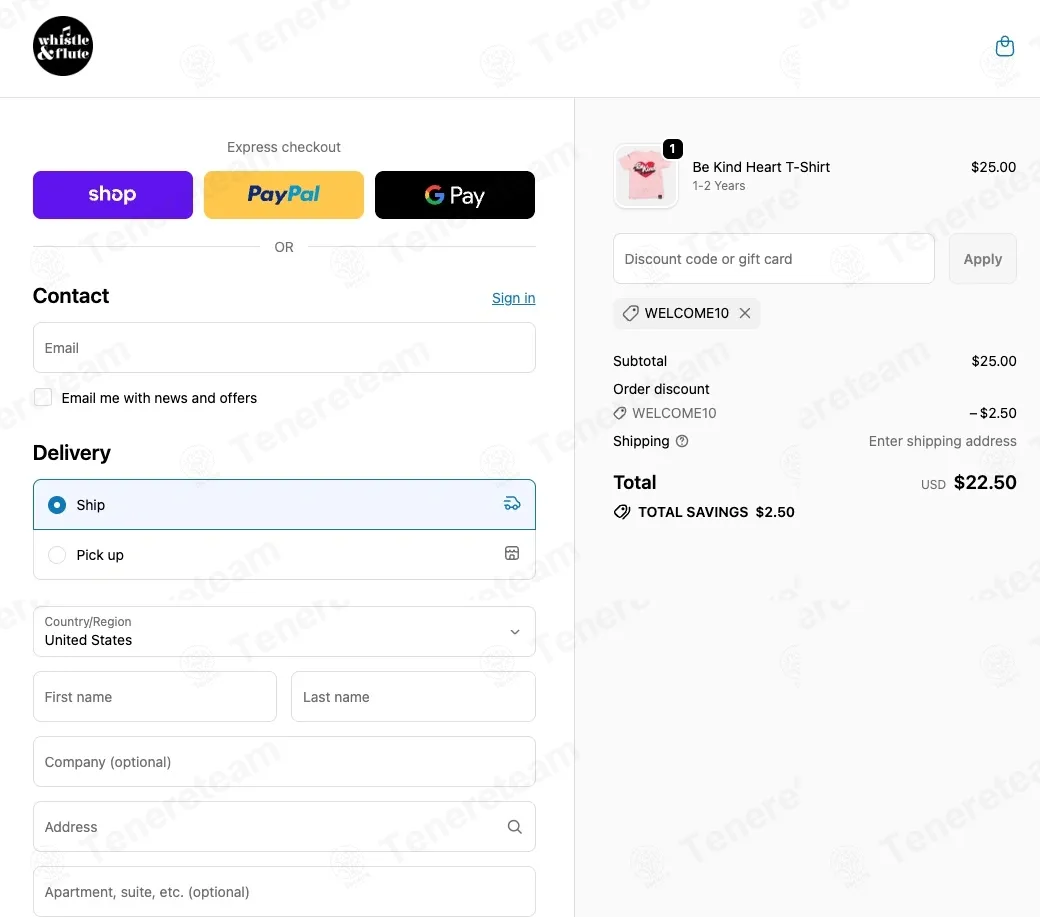 Whistle And Flute coupon code: 10% off with WELCOME10. Tested and valid as 3 months ago.
