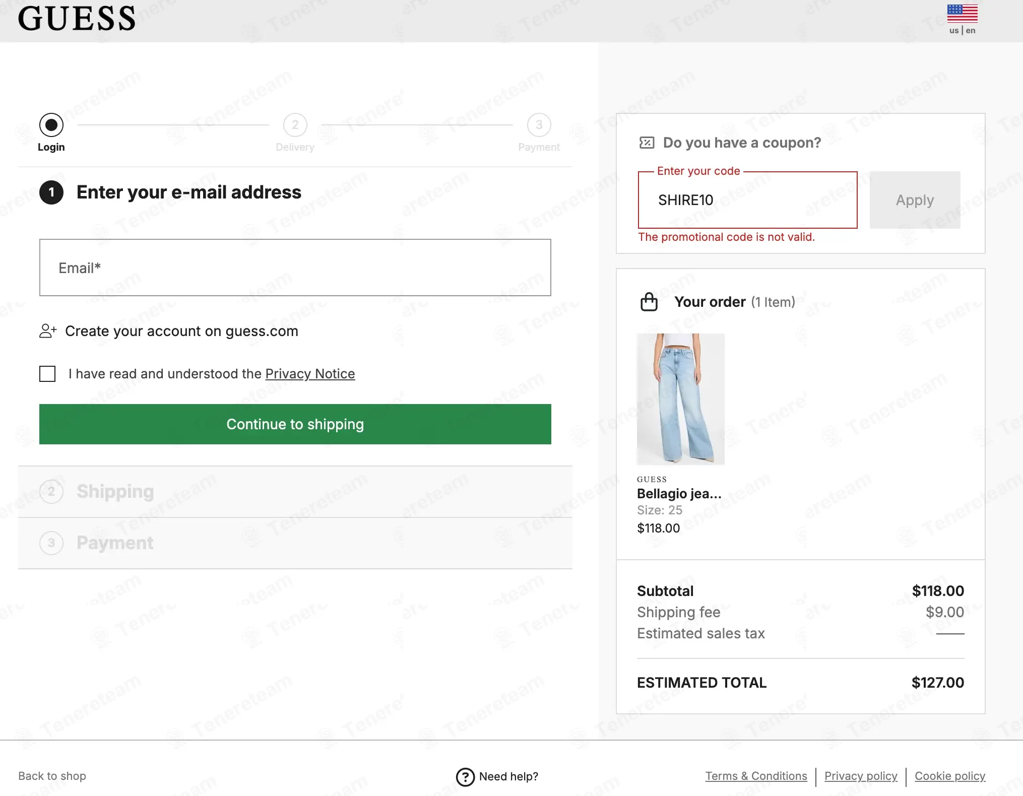 Guess Factory Canada coupon code: 10% off with SHIRE10. Tested and valid as 1 month ago.