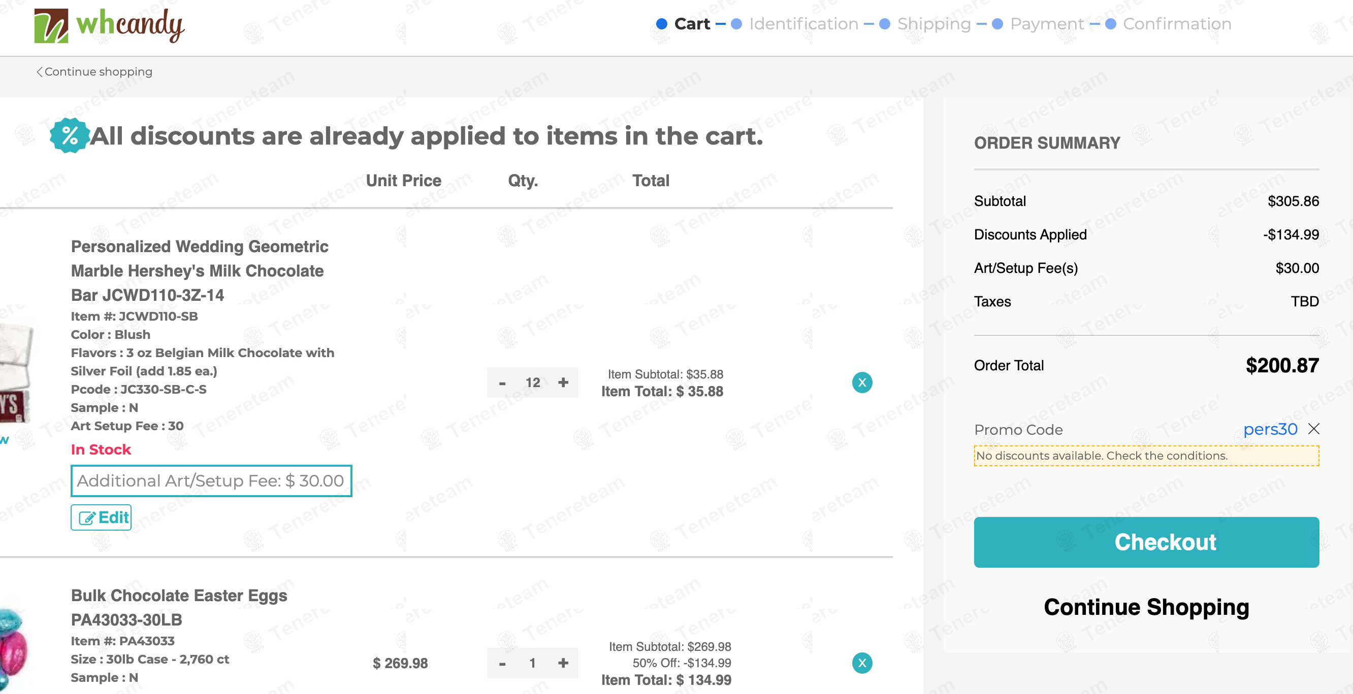 Wh Candy coupon code: 20% off with PERS30. Tested and valid as 1 year ago.