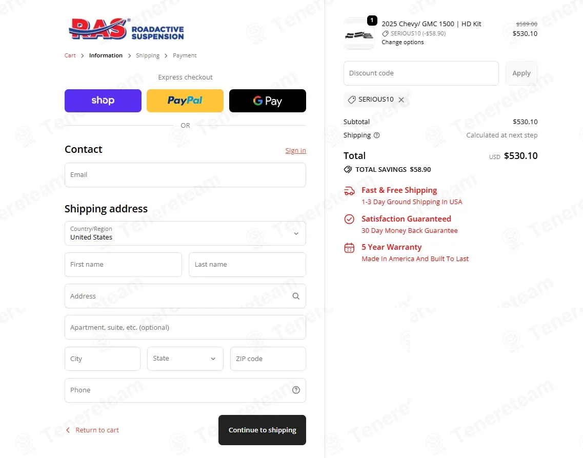 Roadmaster Active Suspension coupon code: 10% off with serious10. Tested and valid as 6 months ago.