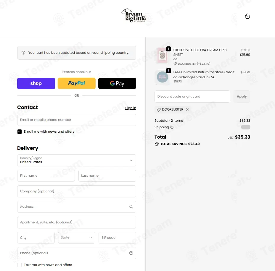 Dream Big Little coupon code: 60% off with DOORBUSTER. Tested and valid as 7 months ago.