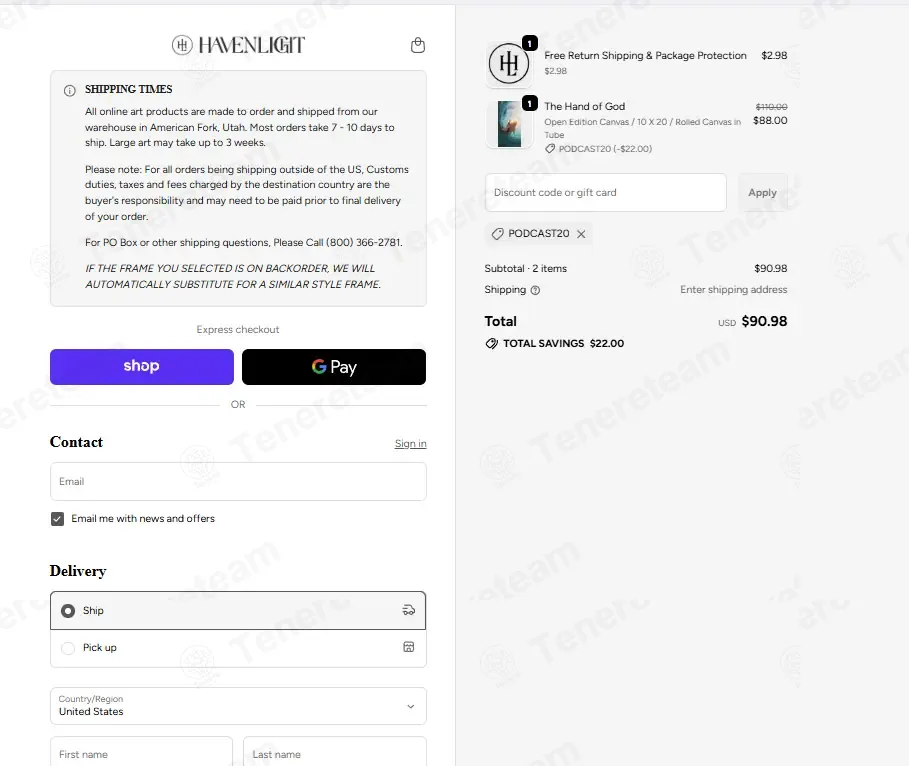 HavenLight coupon code: 20% off with PODCAST20. Tested and valid as 7 months ago.