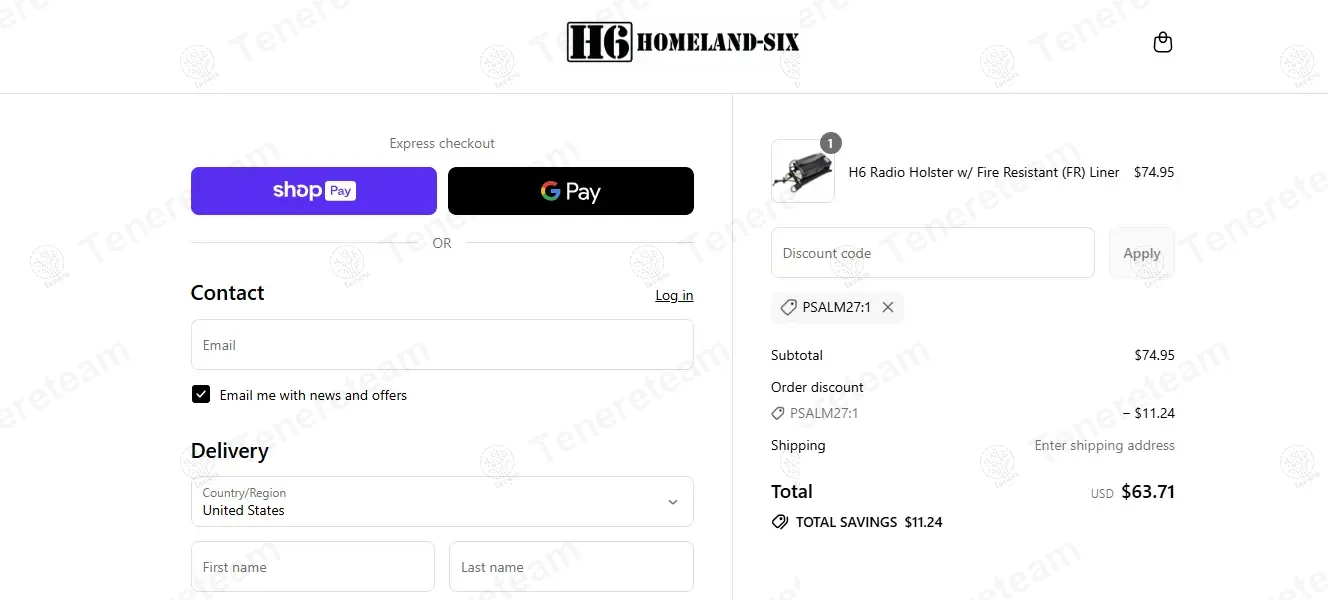 H6 Radio Strap coupon code: 15% off with PSALM27:1. Tested and valid as 8 months ago.