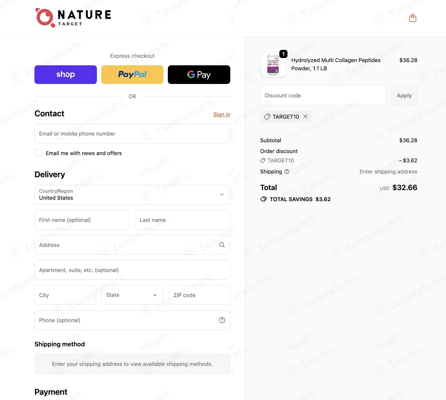 Nature Target coupon code: 10% off with TARGET10. Tested and valid as 1 week ago.