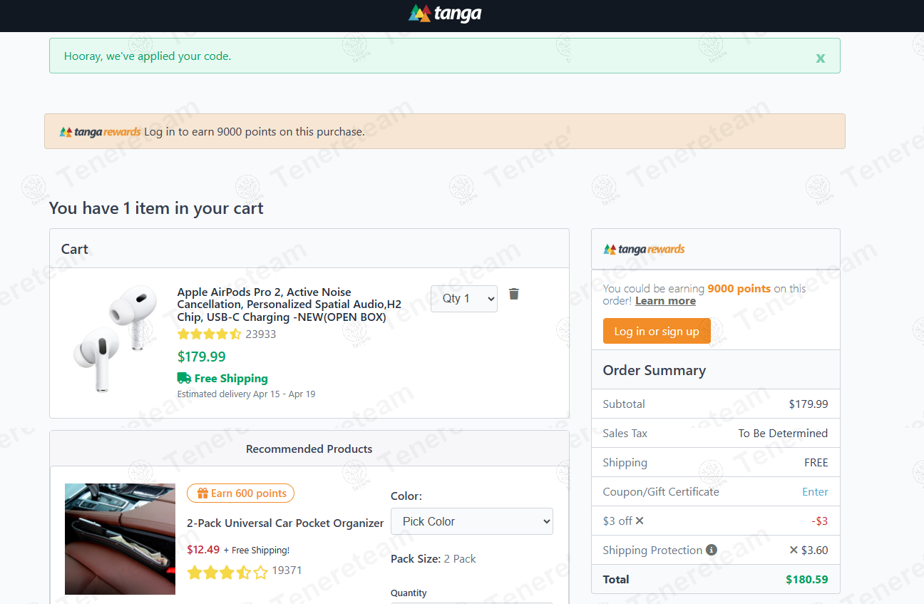 Tanga coupon code: $3 off with POWER. Tested and valid as 1 year ago.