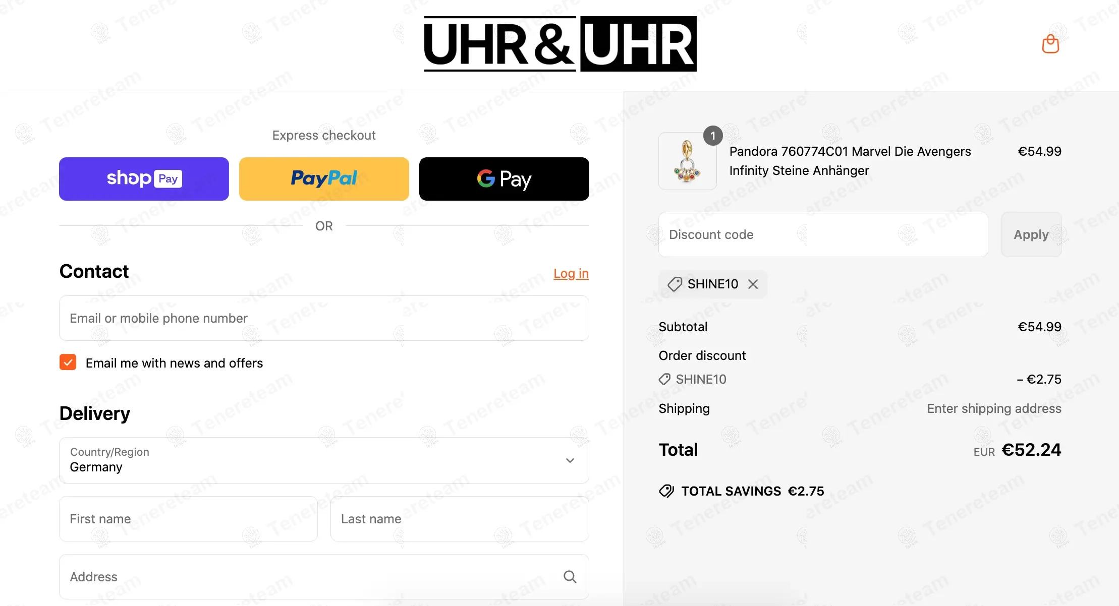 Uhr und Uhr DE coupon code: 5% off with SHINE10. Tested and valid as 1 year ago.