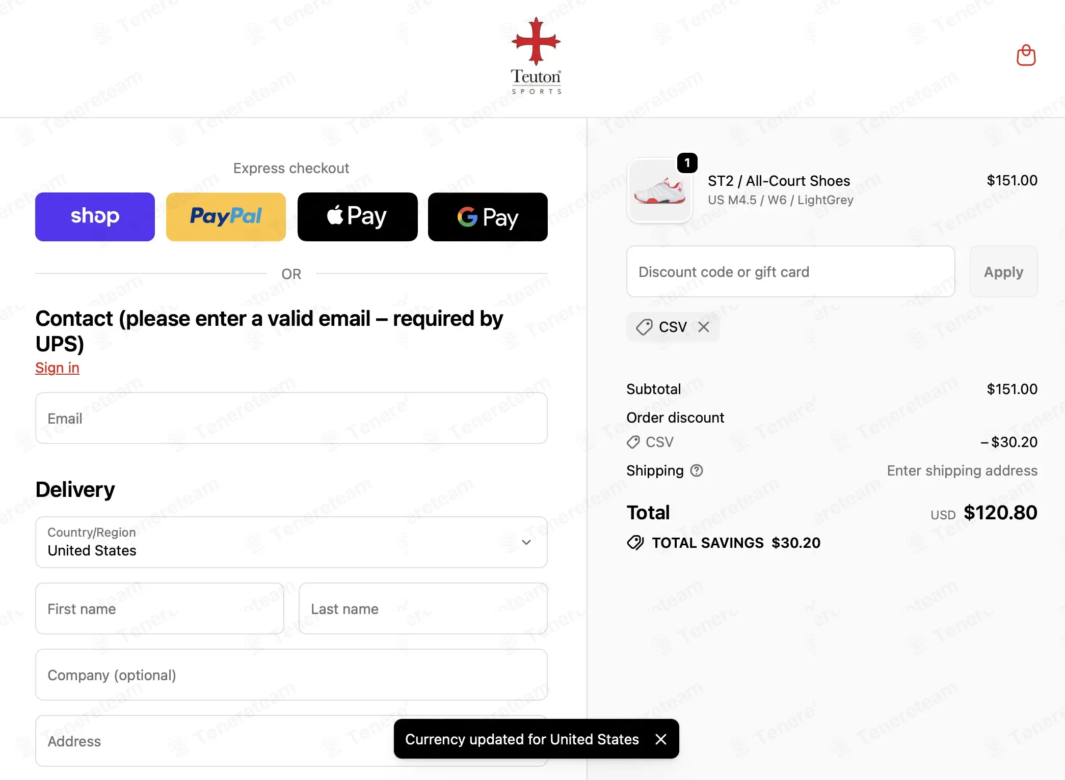 Teuton Sports coupon code: 20% off with CSV. Tested and valid as 1 week ago.