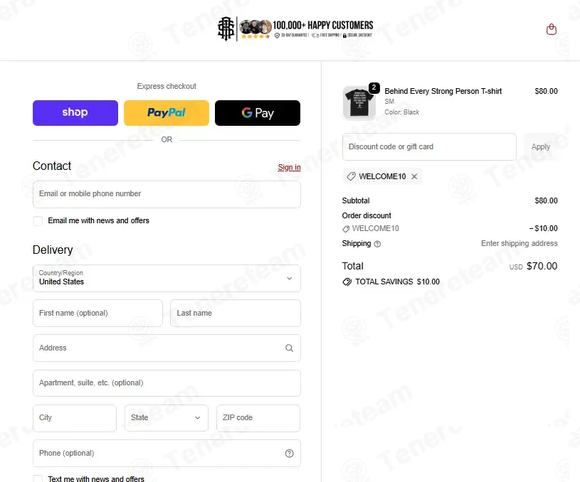 Raise The Standard coupon code: 10% off with WELCOME10. Tested and valid as 8 months ago.