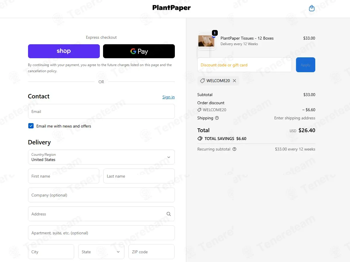 Plant Paper coupon code: 20% off with WELCOMES20. Tested and valid as 4 months ago.
