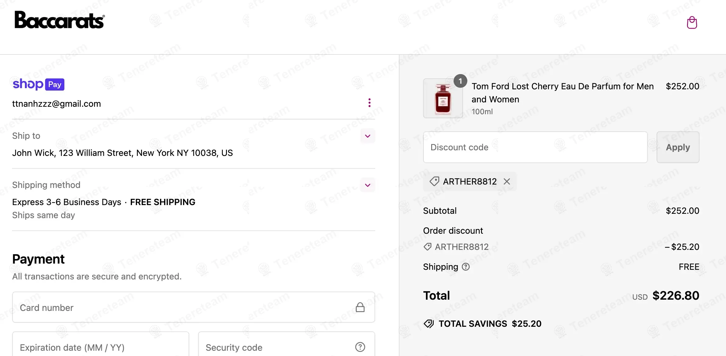 Baccarat AU coupon code: 10% off with ARTHER8812. Tested and valid as 1 year ago.